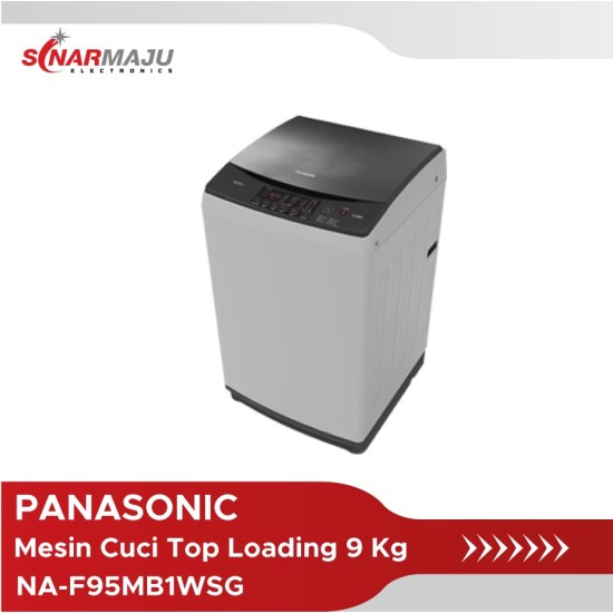 Panasonic Mesin Cuci 1 Tabung 9 Kg Top Loading NA-F95MB1WSG